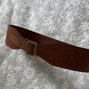 Tommy Hilfiger Tan Women's Belt with Gold Buckle